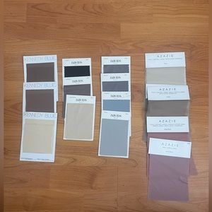 Kennedy Blue | David’s Bridal | Azazie | Bridesmaid Fabric Swatches Assorted